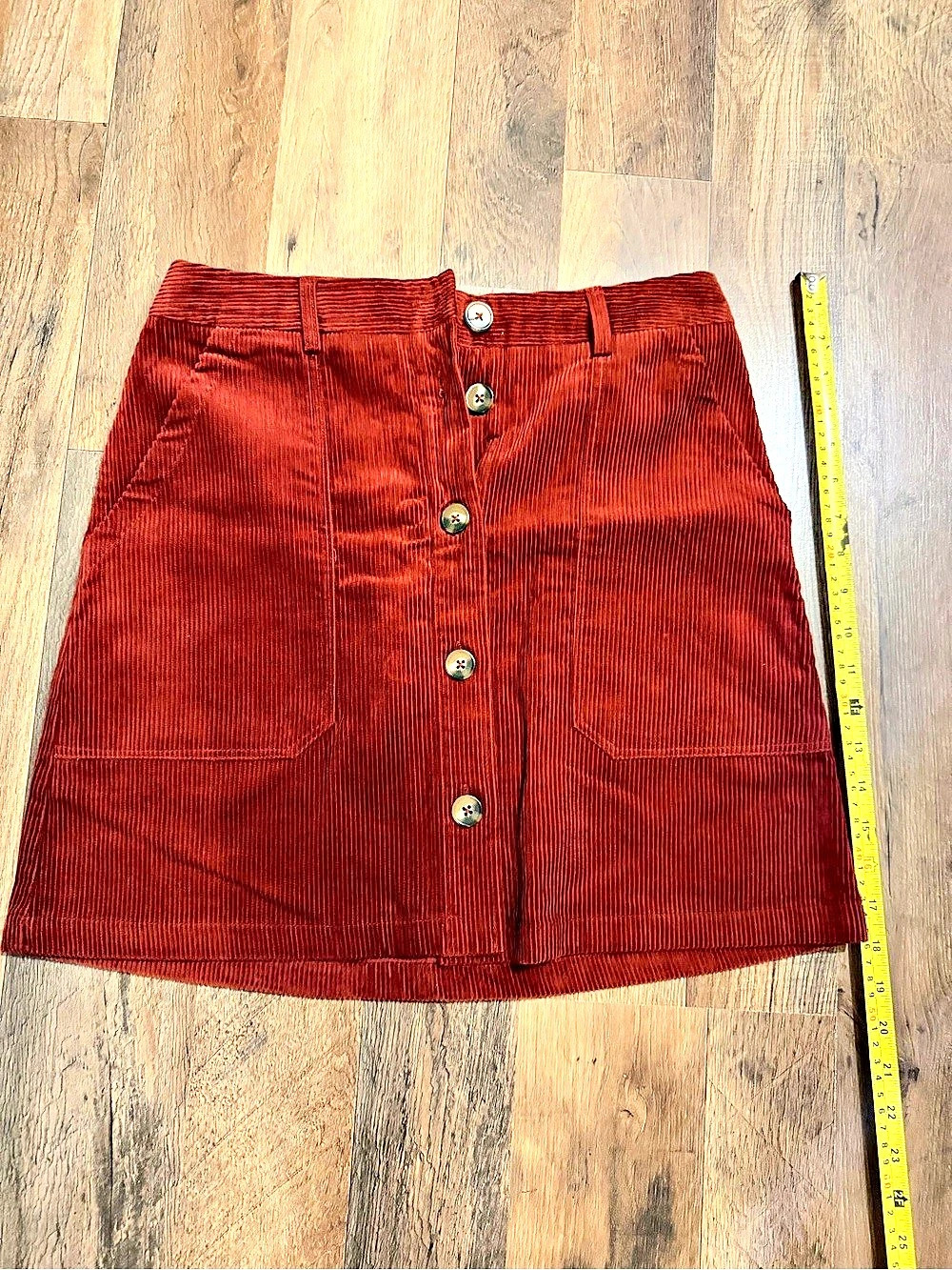 C&A Jessica Corduroy Mini Skirt in Red EU 38 Like New